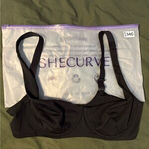 Shecurve Black balconette Women's Bra 34c